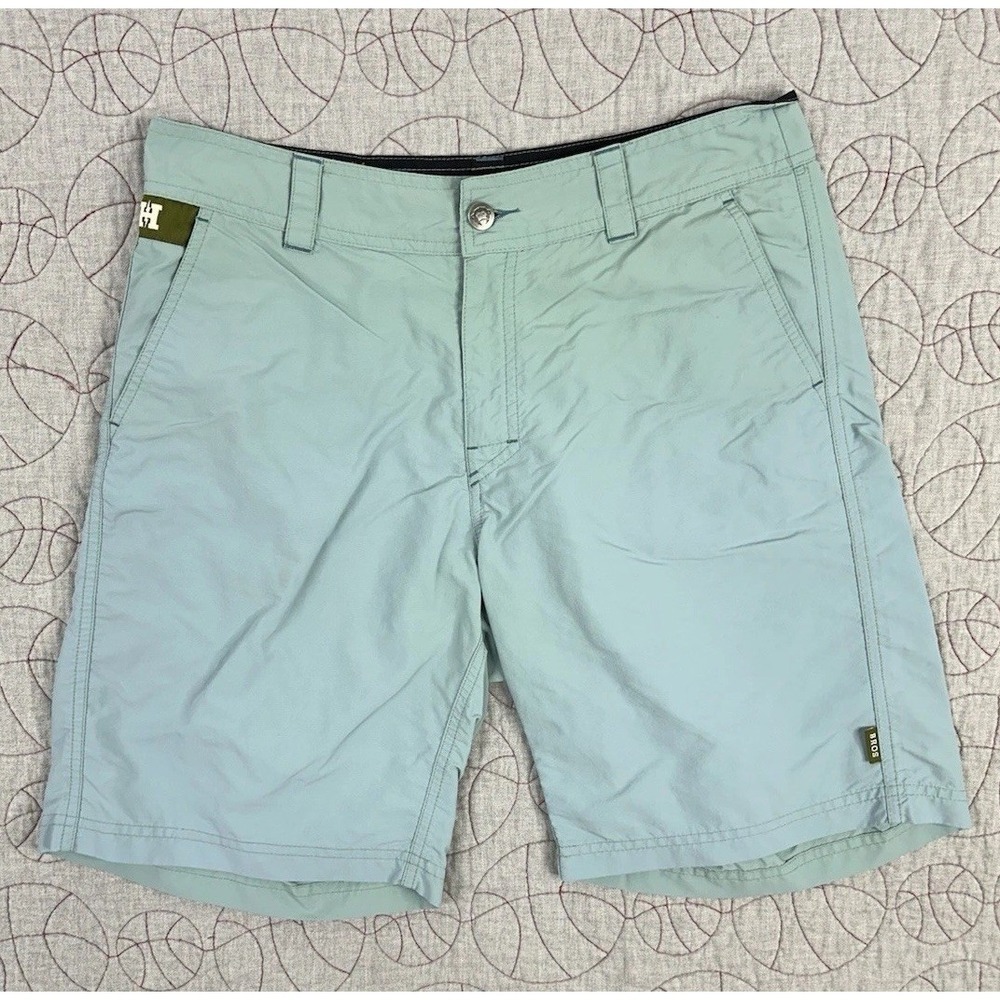 Howler Bros Horizon Hybrid Shorts Mens 31 Teal Green Nylon Utility Outdoors Hike